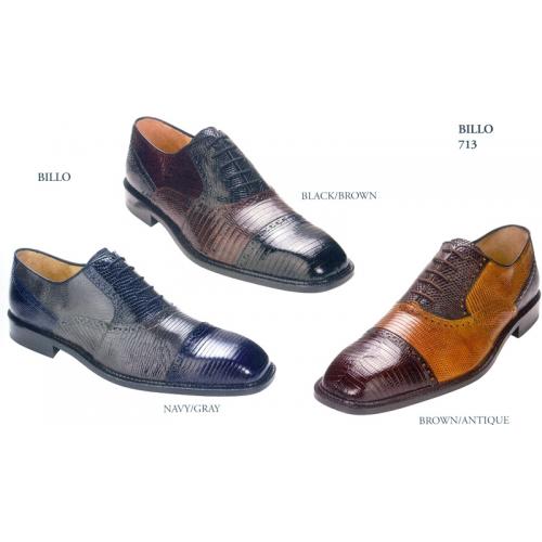 Belvedere "Billo" All-Over Genuine Lizard Shoes ( Out Of Stock )